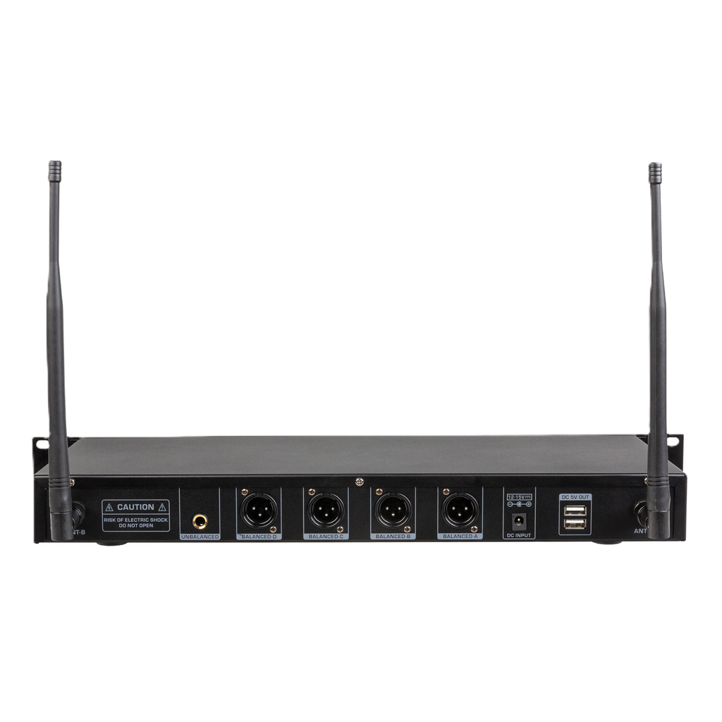 HF-PRO QUAD RECEIVER JB SYSTEMS 4CH. MICRO ONTVANGER 19"