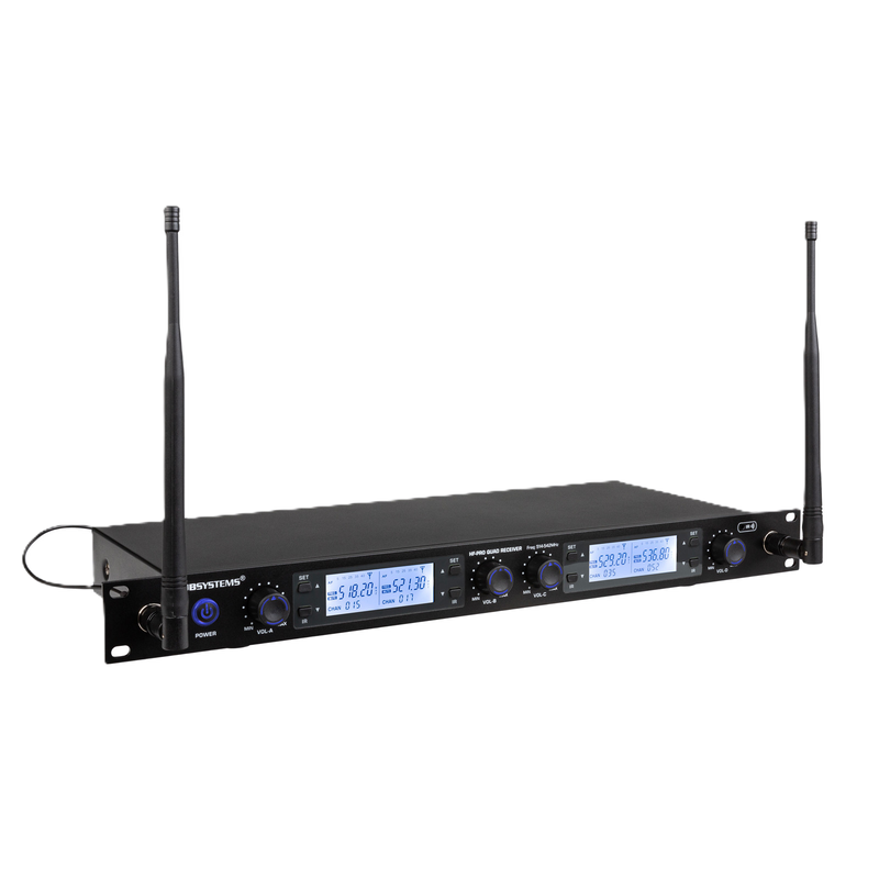 HF-PRO QUAD RECEIVER JB SYSTEMS 4CH. MICRO ONTVANGER 19"