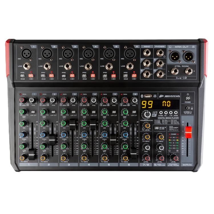 LIVE-10 JB Systems 8-channel PA mixer