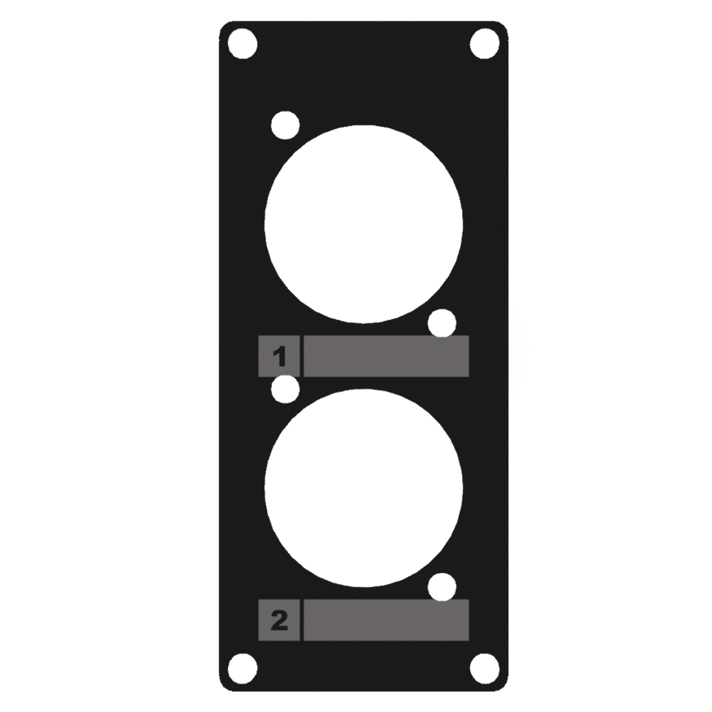CASY105/B Caymon 1 Unit Afdekplaat voor 2 x D-size Chassis