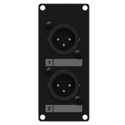 CASY126/B Caymon 1 Unit Afdekplaat met 2x XLR 3p Mannelijk naar Terminalblok