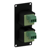 CASY126/B Caymon 1 Unit Afdekplaat met 2x XLR 3p Mannelijk naar Terminalblok