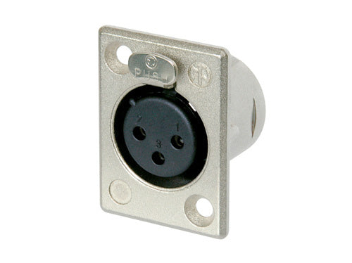 NC3FP1-B XLR 3P CHASSIS FEMALE GOLD NEUTRIK 