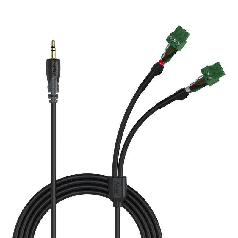 CLA833/1.5 Procab Y-kabel Mini Jack Stereo - 2x Terminal Block (1.5m)