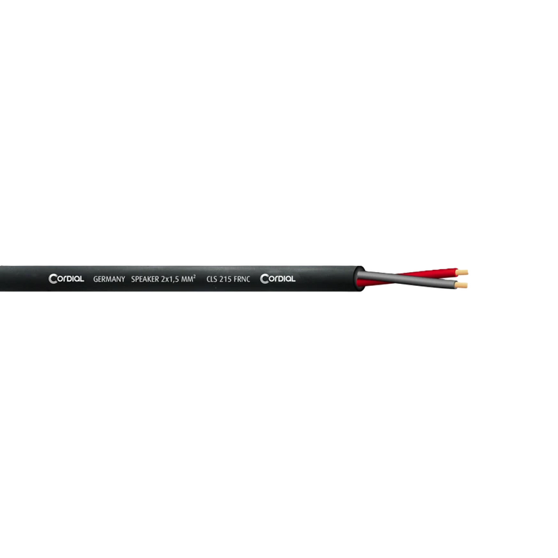 CLS 215 FRNC Cordial Luidsprekerkabel 2x1.5mm² per Meter (Zwart)
