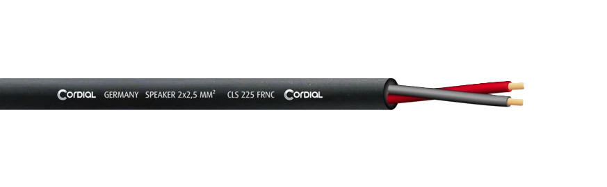 CLS 225 FRNC Cordial Luidsprekerkabel 2x2.5mm² per Meter (Zwart)