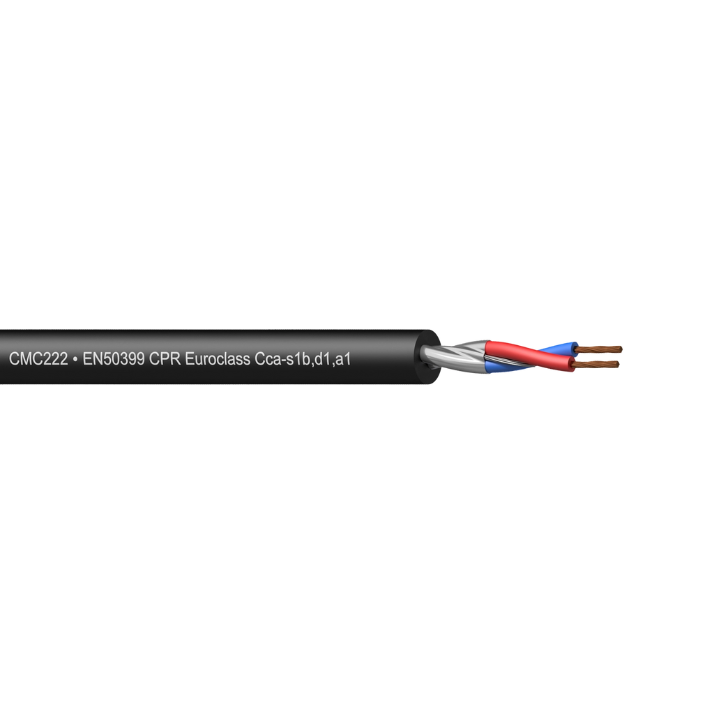 MICROFOONKABEL ZWART HALOGEENVRIJ EN50339 PROCAB PER METER