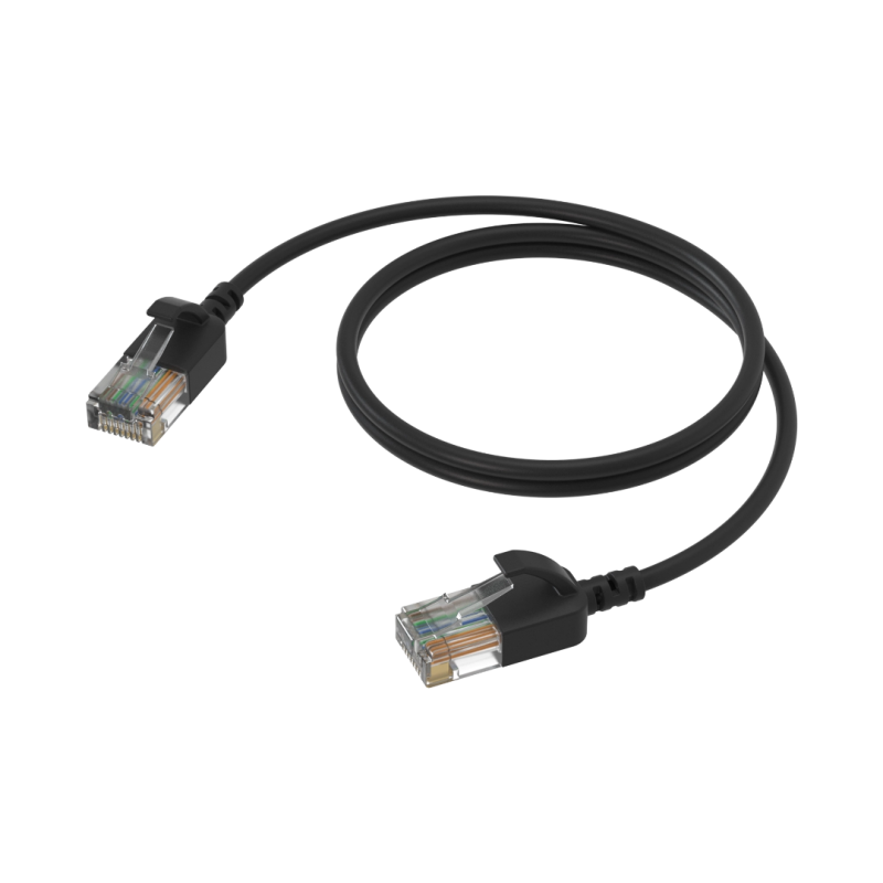 CSD560B/1.5 Procab Slimline Netwerkkabel CAT6A RJ45 Zwart (1,5m)