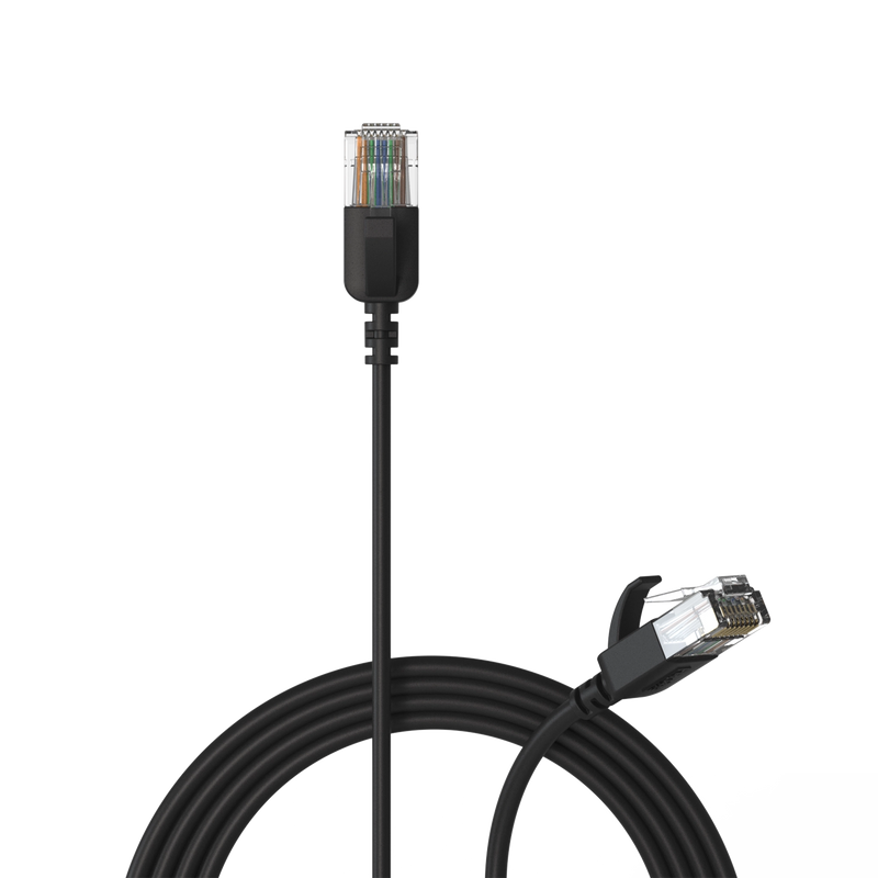 CAT6 F/UTP RJ45 NETWORKI CABLE BLACK ULTRA SLIM 1.5m PROC