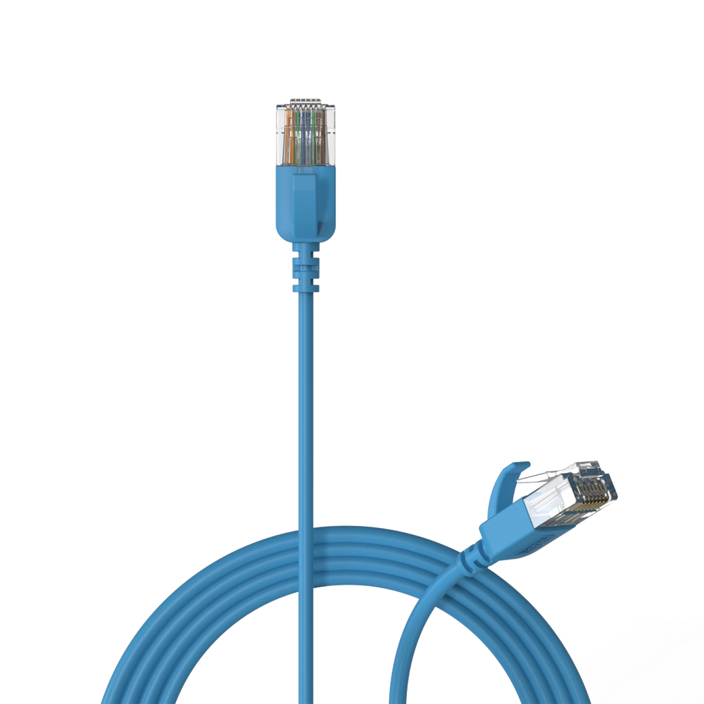 CSD560BU/1 Procab Slimline Netwerkkabel CAT6A RJ45 Blauw (1 m)