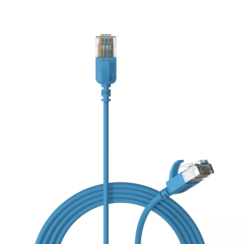 CSD560BU/1 Procab Slimline Netwerkkabel CAT6A RJ45 Blauw (1 m)