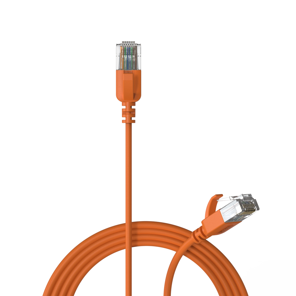 CAT6 F/UTP RJ45 NETWORK CABLE RED ULTRA SLIM 0.5m PROC