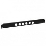 R1269/1UK/06 19" Paneel 1U met 6 d-size gaten Penn Elcom