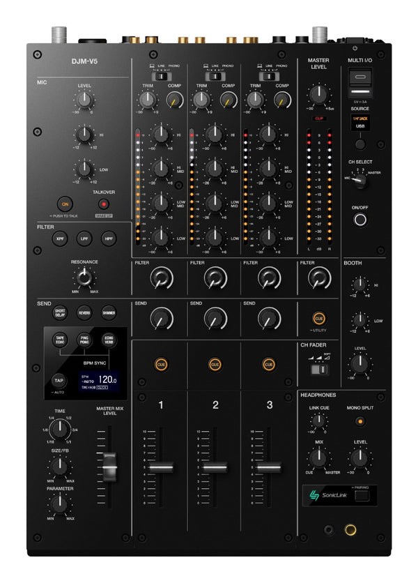 DJM-V5 AlphaTheta 3-kanaals DJ-Mixer
