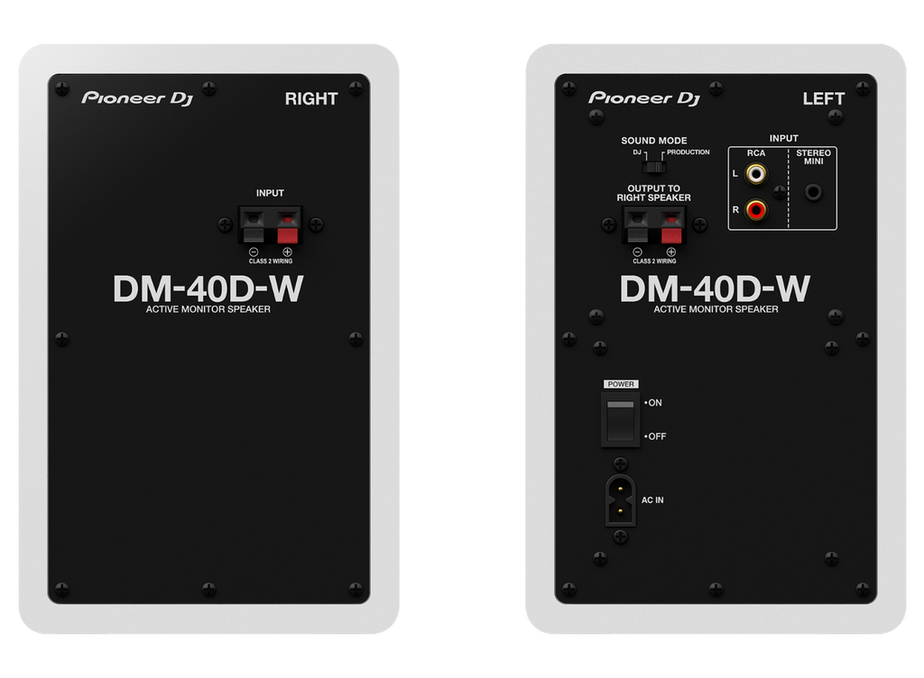 Dm-40D-W Pioneer DJ Desktop Monitor Wit  (Set)