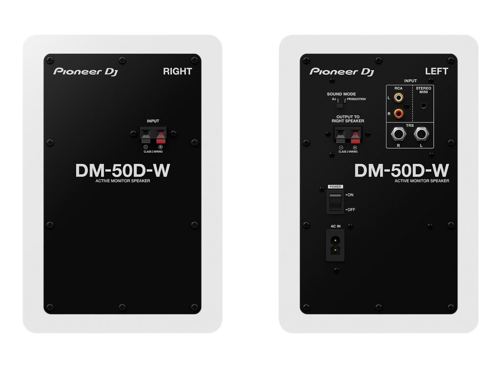 DM-50D-W PIONEER DJ  5" Desktop Monitorset  Wit (paar) 