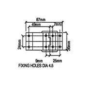 PO-4468-42C SCHARNIER OSAKA 40 X 80 MM PENN ELCOM
