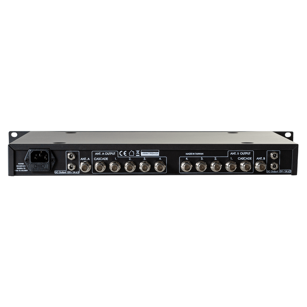 DISTRO4 RF VENUE 4-kanaals Actieve Antenne Splitter