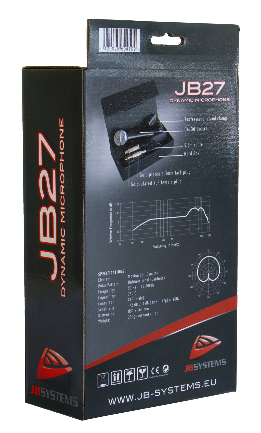 JB27 JB PRO DYNAMIC MICRO (INCL. XLR-JACK 5.3m KABEL)