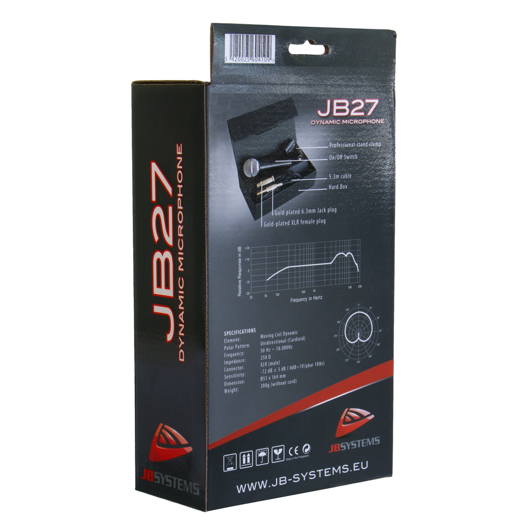 JB27 JB PRO DYNAMIC MICRO (INCL. XLR-JACK 5.3m KABEL)