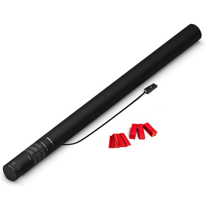 Elektronische Confetti Shooter Magic FX 80cm Papier Rood