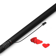 Elektronische Confetti Shooter Magic FX 80cm Papier Hartvormig Rood