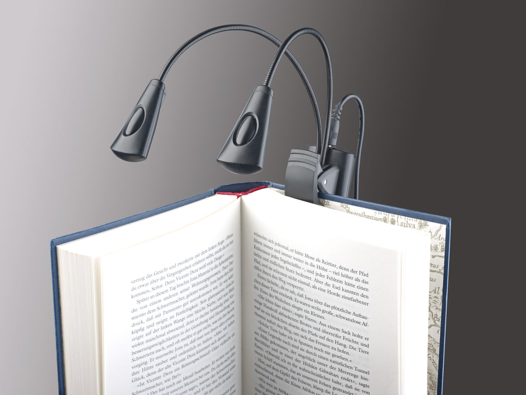 12245 K&amp;M MUSIC LIGHT STAND 2 ARMEN 4 LEDs MET VOEDING