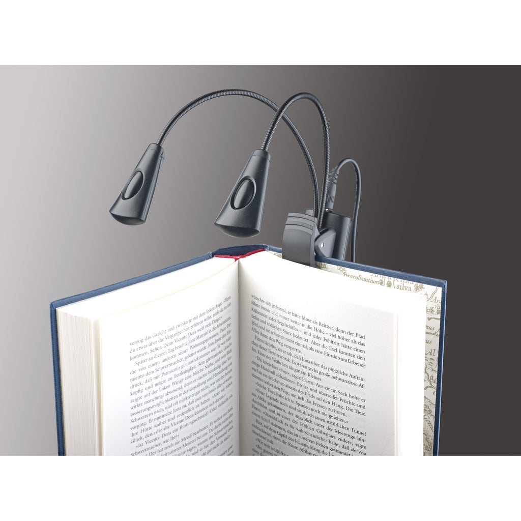 12245 K&amp;M MUSIC LIGHT STAND 2 ARMEN 4 LEDs MET VOEDING