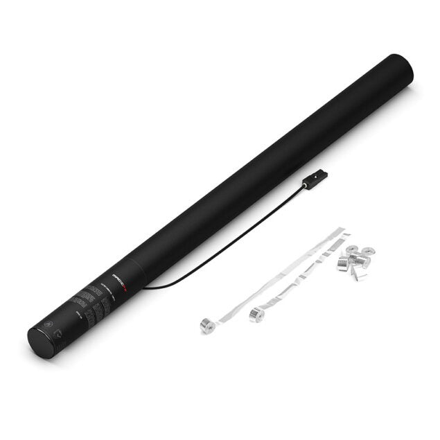 Elektronische Streamer Shooter Magic FX 80cm Metallic Zilver