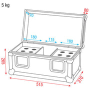 ACA-MIC5 DAP AUDIO CASE FOR 12 MICRO'S
