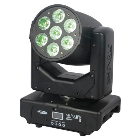 SHARK WASH ONE SHOWTEC 7 x 12W Q6 RGBWA + UV LED MOVINGHEAD