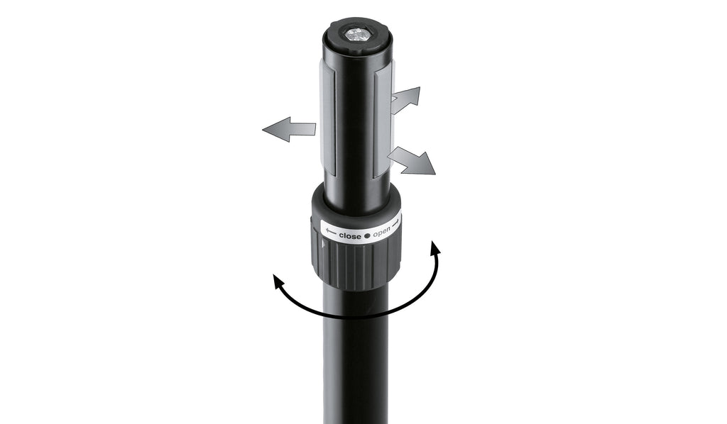 21366 K&amp;M Tussenpaal 98-147 cm met Ring Lock Zwart