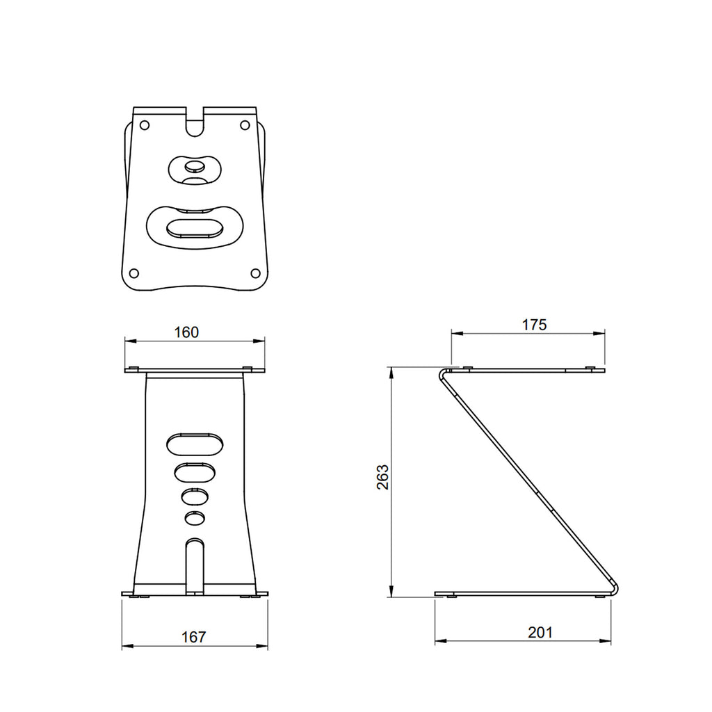 MS2 Hilec Monitorstandset (Zwart)