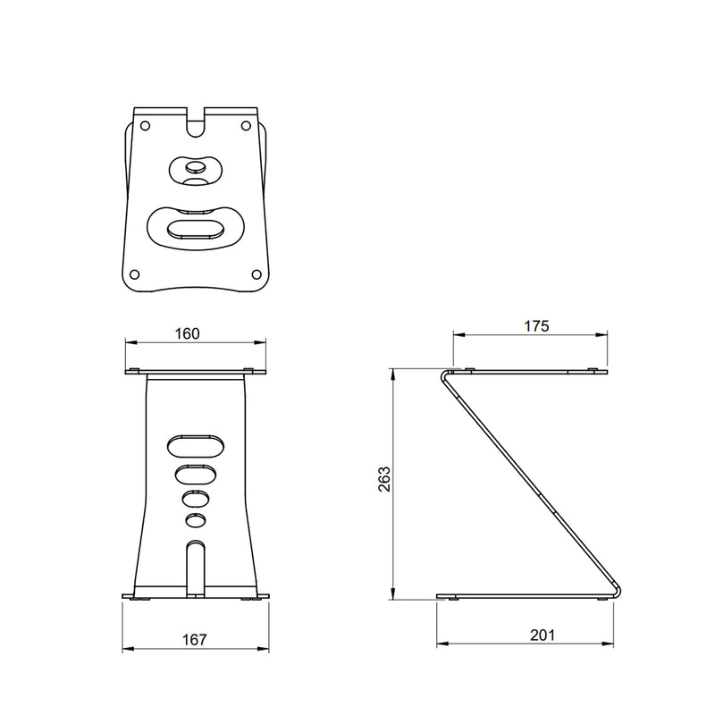 MS2 Hilec Monitorstandset (Zwart)