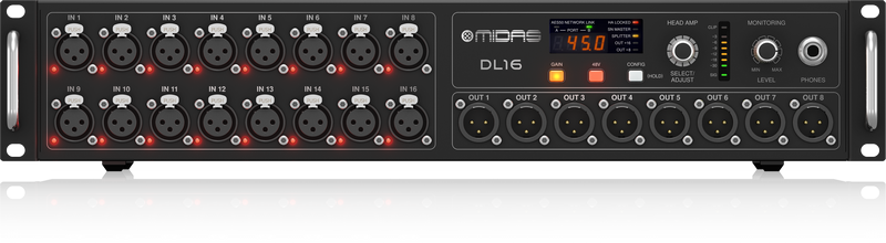 DL16 MIDAS DIGITALE STAGEBLOK 16 INPUTS /8 OUTPUTS