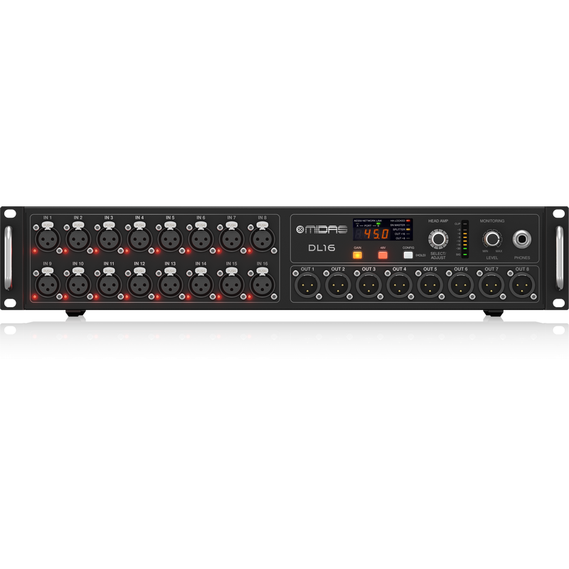DL16 MIDAS DIGITALE STAGEBLOK 16 INPUTS /8 OUTPUTS