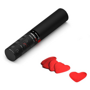 Handmatige Confetti Shooter Magic FX 28cm Papier Hartvormig Rood