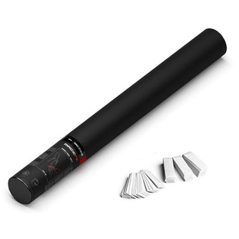 Handmatige Confetti Shooter Magic FX 50cm Papier Wit