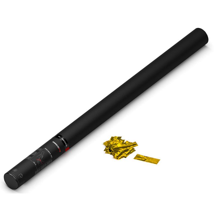 Handmatige Confetti Shooter Magic FX 80cm Metallic Goud