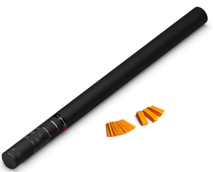 Handmatige Confetti Shooter Magic FX 80cm Papier Oranje