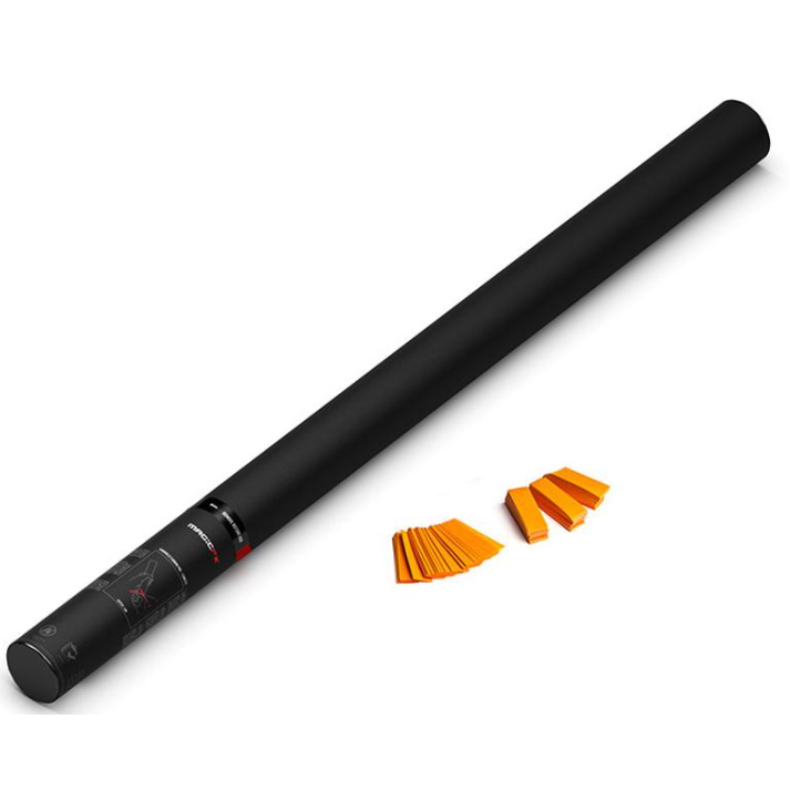 Handmatige Confetti Shooter Magic FX 80cm Papier Oranje
