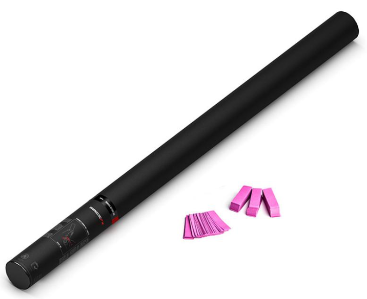 Handmatige Confetti Shooter Magic FX 80cm Papier Roze