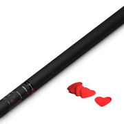 Handmatige Confetti Shooter Magic FX 80cm Papier Hartvormig Rood