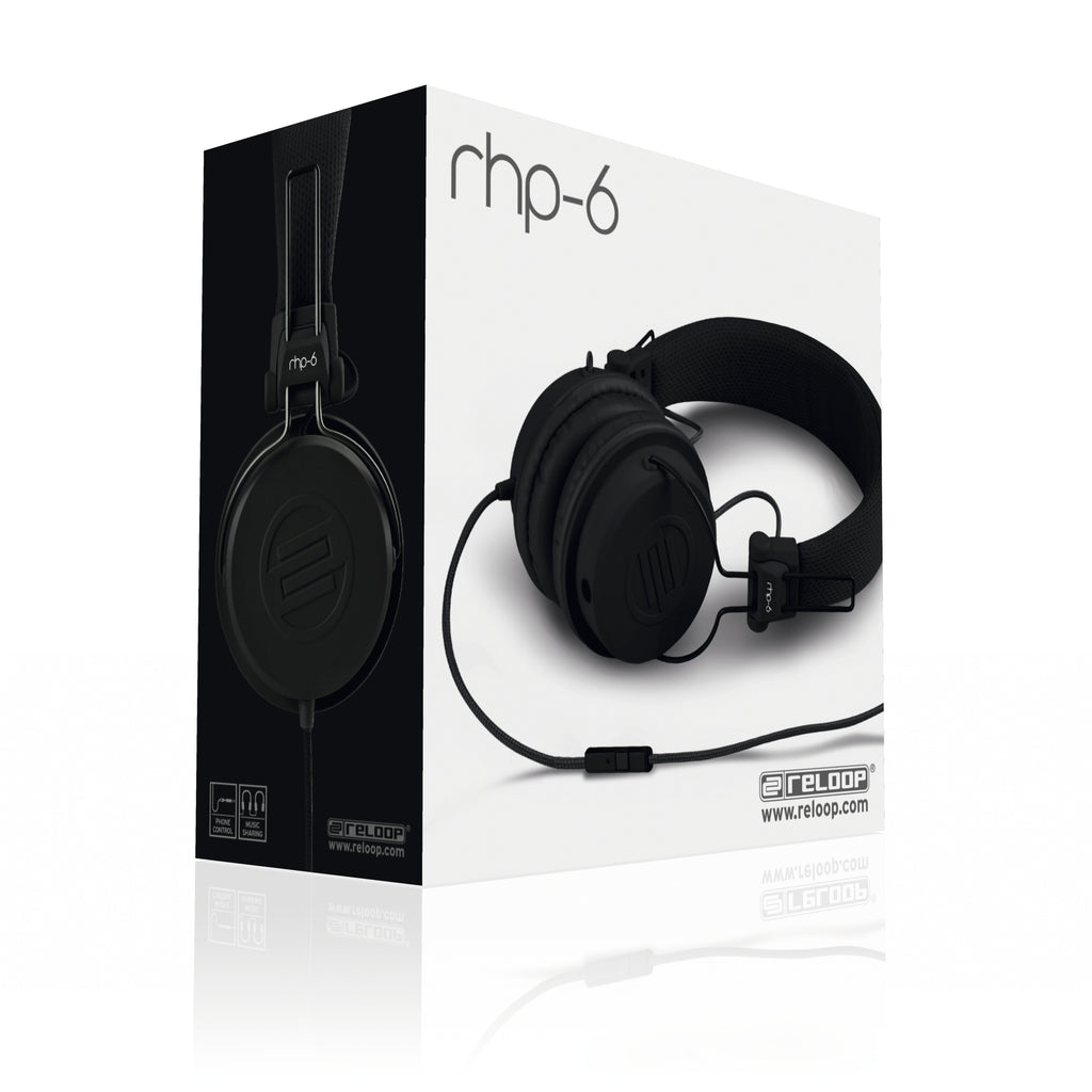 RHP-6 BLACK RELOOP HOOFDTELEFOON ZWART