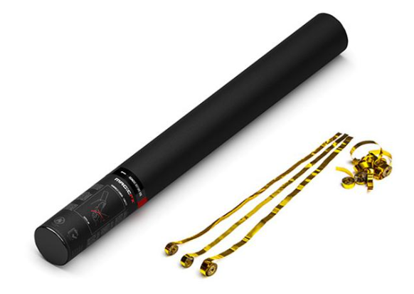 Handmatige Streamers Shooter Magic FX 50cm Metallic Goud