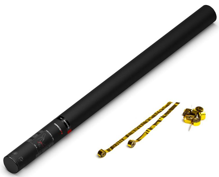 Handmatige Streamers Shooter Magic FX 80cm Metallic Goud