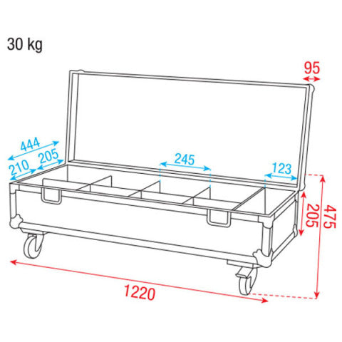 LCA-SPE1 DAP FLIGHTCASE VOOR 8X SPECTRAL SERIE