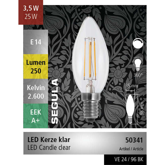 LED KAARS HELDER E14 3,5 WATT 2600K SEGULA