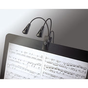 12245 K&amp;M MUSIC LIGHT STAND 2 ARMEN 4 LEDs MET VOEDING