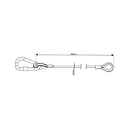 Veiligheidskabel 60CM SWL 36KG/4MM Zwart Gekeurd Doughty